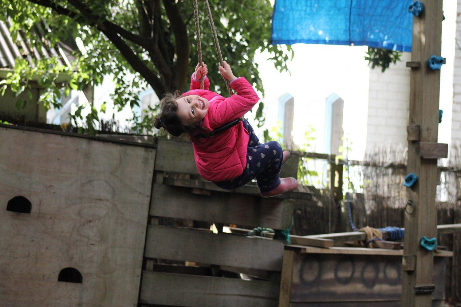 Child on swing