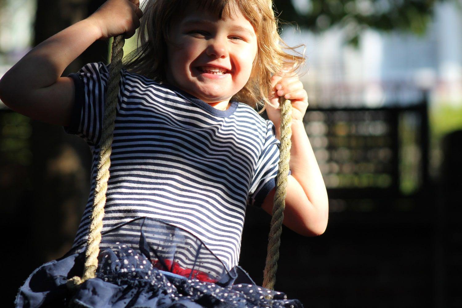 Child on swing